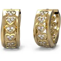 GUESS Mon amour gulfärgade hjärtörhängen JUBE04604JWYGT/U