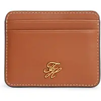 Tommy Hilfiger Logo Plaque Leather Card Holder