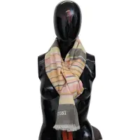 Missoni Herrars Multikolor Randig Kasmir Unisexsjal