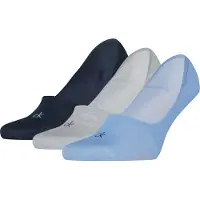 Calvin Klein 3 Pack Soft Cotton Invisible Socks