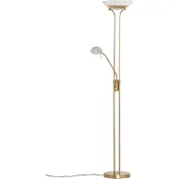 LINDBY LED uplight golvlampa Yveta , dimbar, Mässing / guld, Vardagsrum / matsal, Metall, Modern, LED-golvlampa