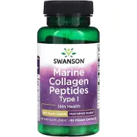 Swanson Health Marina kollagenpeptider Typ 1, 500 mg, 60 vegetabiliska kapslar