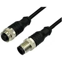 Bkl Electronic 2702039 Sensor-aktuatorförlängningskabel M12 Kontakt, rakt på uttaget, rak 5 m Antal poler (RJ): 4 1 st