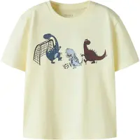 Name it T-shirt 'NMMVictor' marinblå / ljusblå / brun / ljusgul