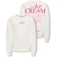 ONLY GIRLS Sweatshirt 'KOGPhilea' beige / rosa / ljusrosa / off-white