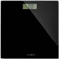Nedis Personvåg | Digital | Svart | Härdat Glas | Maximal vägningskapacitet: 150 kg