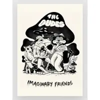 Imaginary Friends Unlimited Konsttryck white