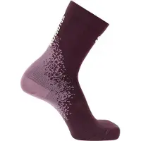 Salomon - Trail running kläder - Socks Grvl Crew Butterfly Dusky Orchid Huckle Berry för Unisex - Storlek 45-47 - Bordeaux