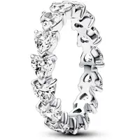 Pandora Timeless non-stackable Row of Hearts Eternity Ring Sterling silver 193103C01-54