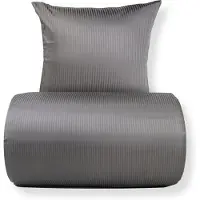 ByBorg Dubbelpåslakanset 240x220 cm - Egyptisk bomull - Ljusgrå jacquardvävda ränder