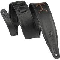 Levys Leathers Moon Phases 2.5" Leather Guitar Strap Black and Brown