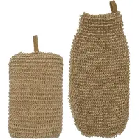 Meraki Svamp Och exfolierande Handske - MKJute - Natur - - One Size - Hygienartiklar