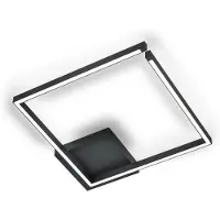 Knapstein LED taklampa Yoko-Q500, dimbar, Svart, Vardagsrum / matsal, Metall, Modern, LED-taklampa