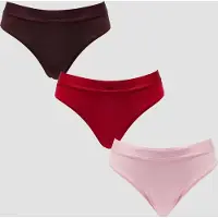 Myprotein MP Dam Medelhög Bikinitrosa (3-pack) - Blush/Rosröd/Fudge - S