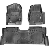 Vevor Golvmattor för bilar, Passar Ford F250 F350 F450 F550 2017-2024 2025 Super Duty Crew Cab Bucket Seat med förvaring under sätet, 3 st. golvmattor fram och andra raden, golvmattor för lastbilar, S