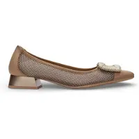 Hispanitas för kvinnor. HV243404 Ballerinor Dalí brun (36), Karta, 1 till 3 cm, Ingen, Casual