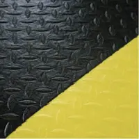 Coba Europe DAF010701 Orthomat DIAMOND mattor för arbetsplats (L x B x H) 900 x 600 x 9 mm svart, gul