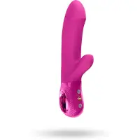Fun Factory Bi Stronic Embrace - stötande vibrator med klitorisklämmor (rosa)