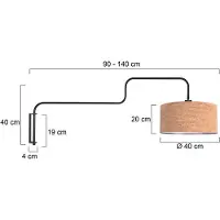Steinhauer Vägglampa Bloeba, Brun / rost, Vardagsrum / matsal, Metall, Modern, Vägglampa, vägglampa inomhus
