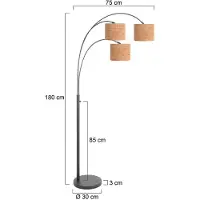 Steinhauer Golvlampa Sparkled Light, Brun / rost, Vardagsrum / matsal, Metall, Modern, Golvlampa