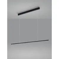 HELESTRA Pendellampa Loopy, dimbar, Svart, Vardagsrum / matsal, Aluminium / grå / zink, Modern