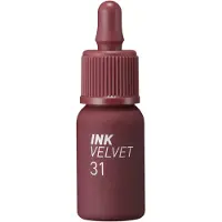 Peripera Ink the Velvet Lip Tint - High Pigment Color Longwear Weightless Ej djurtestad Glutenfri Parabenfri (031 WINE NAKEN (NY))