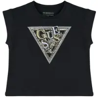 GUESS T-shirts med korta ärmar ORGANIC COTTON STRETCH flickor - Svart - 12 ans