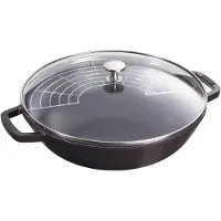 Staub 40511-344-0 Wok, rund, 30 cm, svart