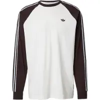 Adidas T-shirt 'CALI' mörkbrun / vit