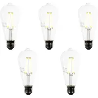 LUEDD 5-pack E27 LED-lampor ST64 Klar 3,8W 806 lm 3000K