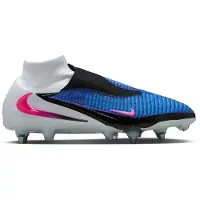 Nike Phantom 6 Elite High Cut SG-PRO Player Edition Attack - Blå/Pink Blast/Vit - Soft Ground (SG), storlek 40½