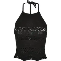 Urban Classics Broderad topp svart
