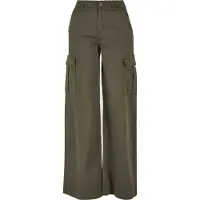 Urban Classics Twill Cargo Byxor Med Hög Midja