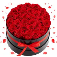 Vevor Forever Flowers, 27 konserverade rosor i en låda, Eternal Flowers Immortal Bukett Födelsedagspresent för leverans Prime Women Her Wife Mothers, Jubileum, Alla hjärtans dag, Jul, Röd