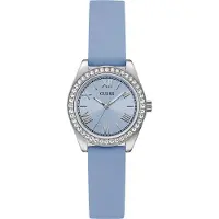 GUESS Analog klocka 'MINI LUNA' himmelsblå / silver