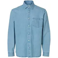 Selected Regcarlo Denim Skjorta Med Långa ärmar