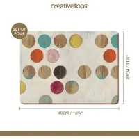 Creative Tops Paket Med 4 Stora Runda Retro-bricka I Premiumkvalitet