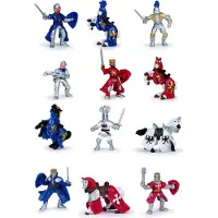 Papo Mini Plus Figurer - 12 st. - Riddare - - One Size - Leksaksfigur