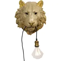 Kare Vägglampa Animal Tiger Head, Mässing / guld, Vardagsrum / matsal, Syntetmaterial, Vägglampa, vägglampa inomhus