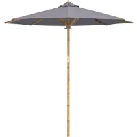 vidaXL Trädgårdsparasol Mörkgrå Ø 270 x 260 cm Bambu