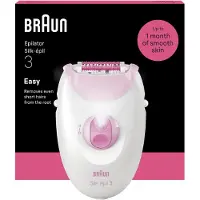 Braun Silk-epil 3-000, Rosa, 20 pincetter, MicroGrip, AC, Tyskland, Låda