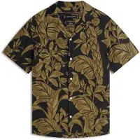Tommy Hilfiger Regular Fit Floral Print Linen Short Sleeve Shirt