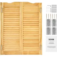 Vevor Svängdörrar för café, välvda innerdörrar till salong 81,3 x 106,7 cm, dubbelverkande tillverkade av furu, med gångjärn och beslag, enkel att installera, för hall, kök, bar, pub, entré, timmerfär