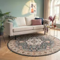 FRAAI Rund vintage matta | Imagine Medaillon Rustik | Ø 240 cm | Polyester | Medaljong | Rund | Låg lugg