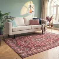 FRAAI Vintage matta | Imagine Medaillon röd hos Volero | 80x150 cm | Polyester | Medaljong | Rektangulär | Låg lugg