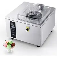 Vevor Kommersiell hårdglassmaskin, 500W 5L per timme, Gelato hårdglassmaskin med 2,8L cylinder i 304 rostfritt stål, automatiskt rengörande LED-panel Hög produktivitet för snackbarrestauranger