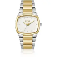 HUGO Telly two-tone watch with retro-inspired case
