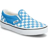 Vans Slip-on-skor för barn Classic Slip-On COLOR THEORY CHECKERBOARD Bright Azure flickor - Blå - 31