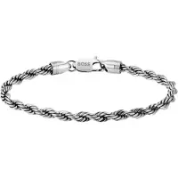 HUGO BOSS Silver-tone cuff with rope-style chain