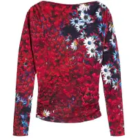 Desigual T-shirt 'Daisy' mörkblå / röd / burgunder / ullvit